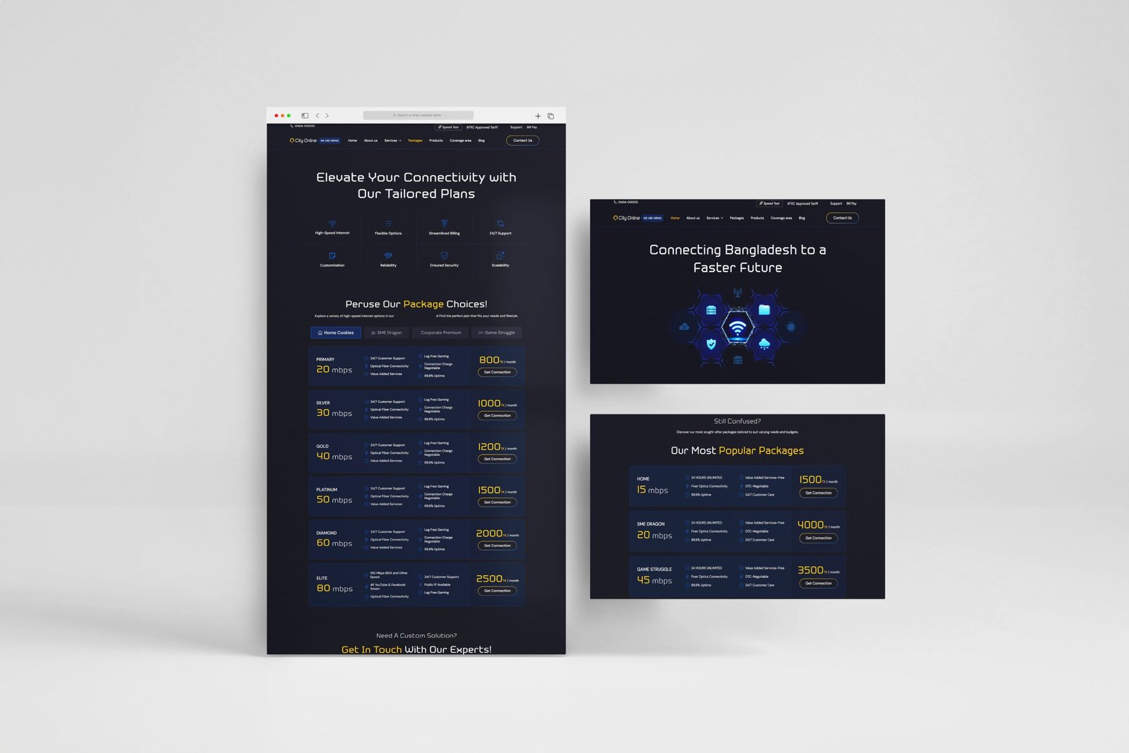 City Online Limited website mockup 