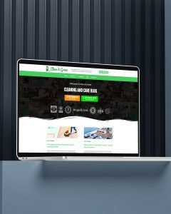 website on laptop screen