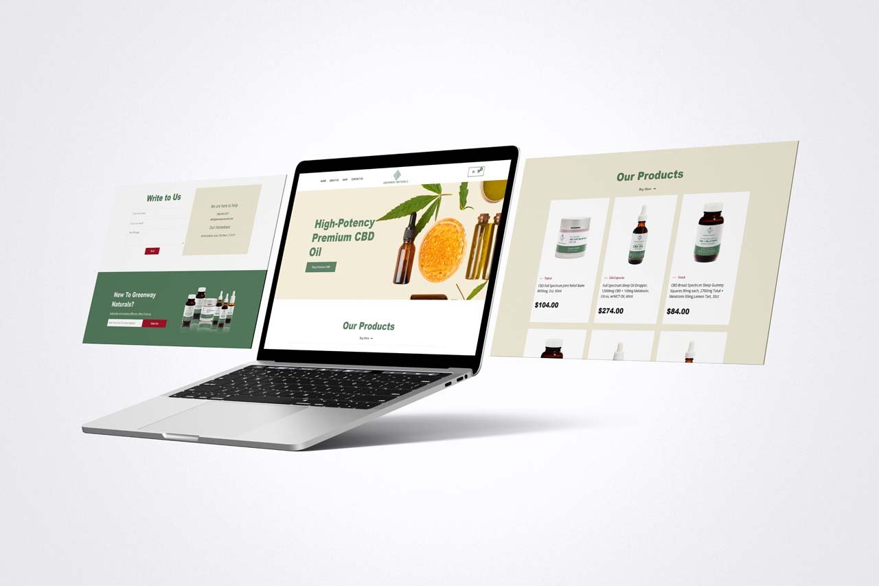 Greenway Naturals web development mockup template
