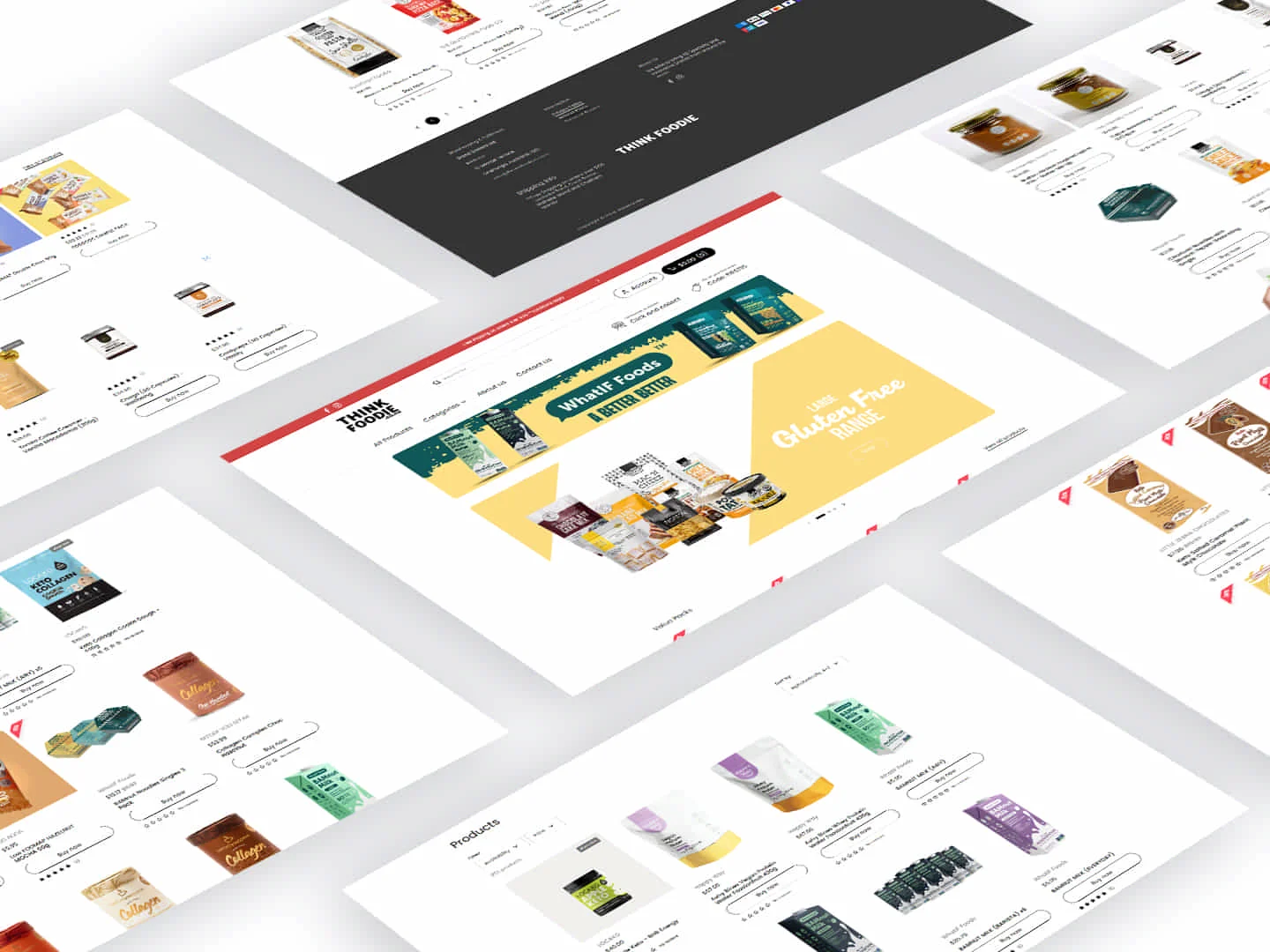 Think foodie website mockup 