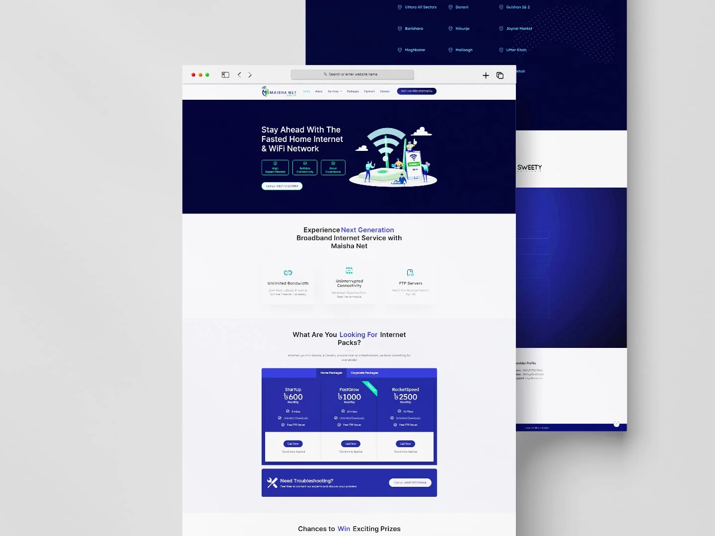 Maisha Net web development mockup template