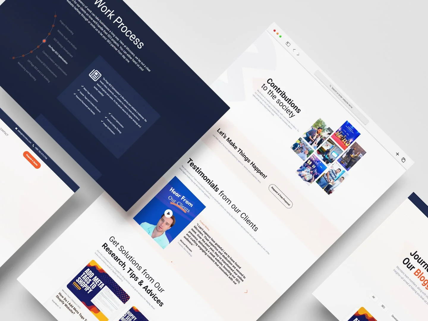Microters web development mockup template