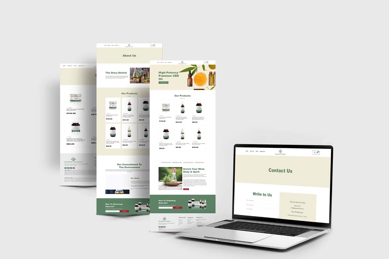 Greenway Naturals web development mockup template