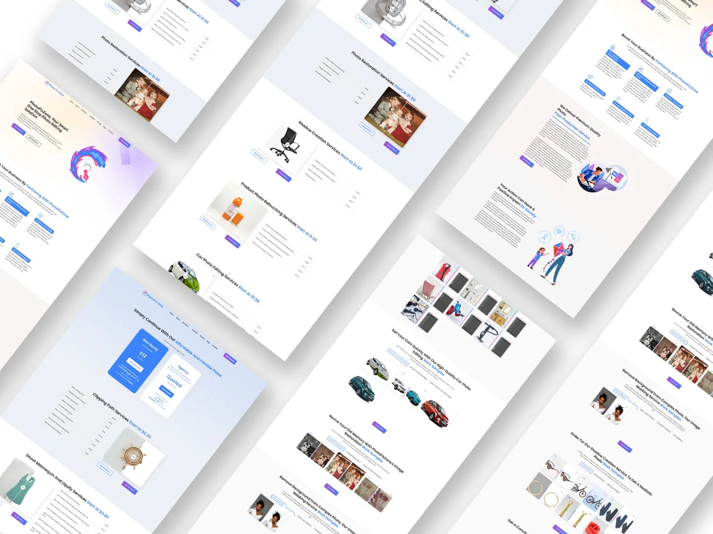 photo fix zone website mockup 