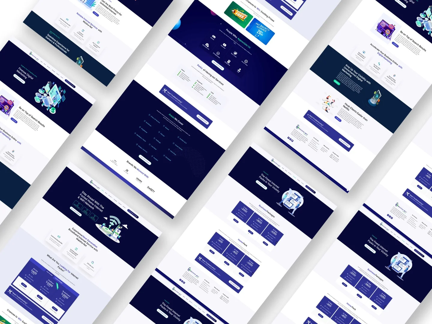 Maisha Net web development mockup template