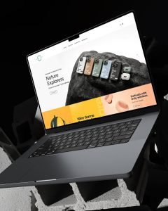 beautiful website on Laptop