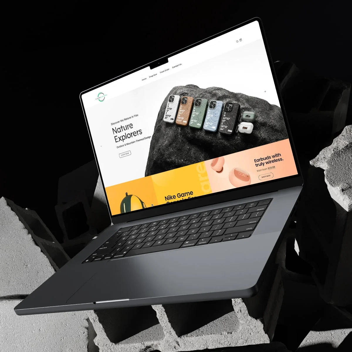 EcoHub Essentials web development mockup template