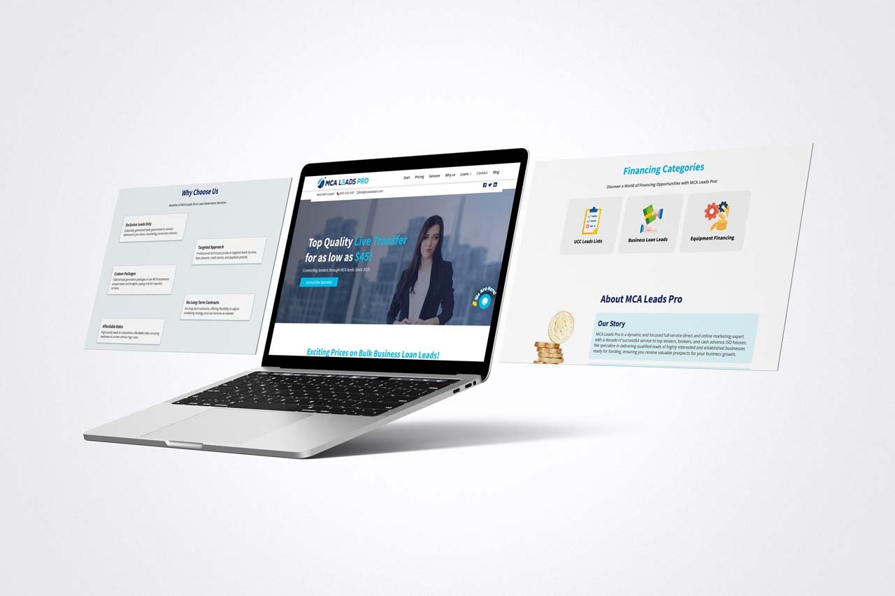 MCA Leads Pro mockup template 