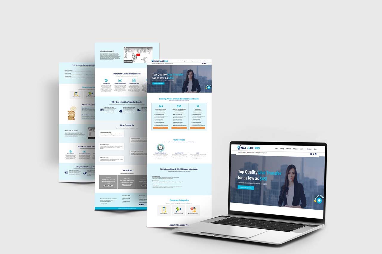 MCA Leads Pro mockup template 