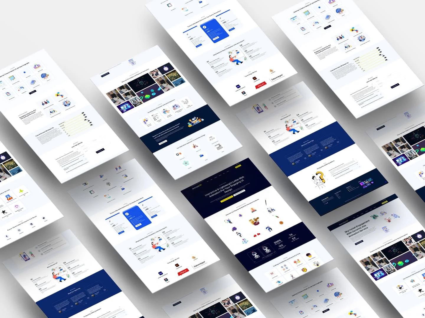 AnimateUIX web development mockup template