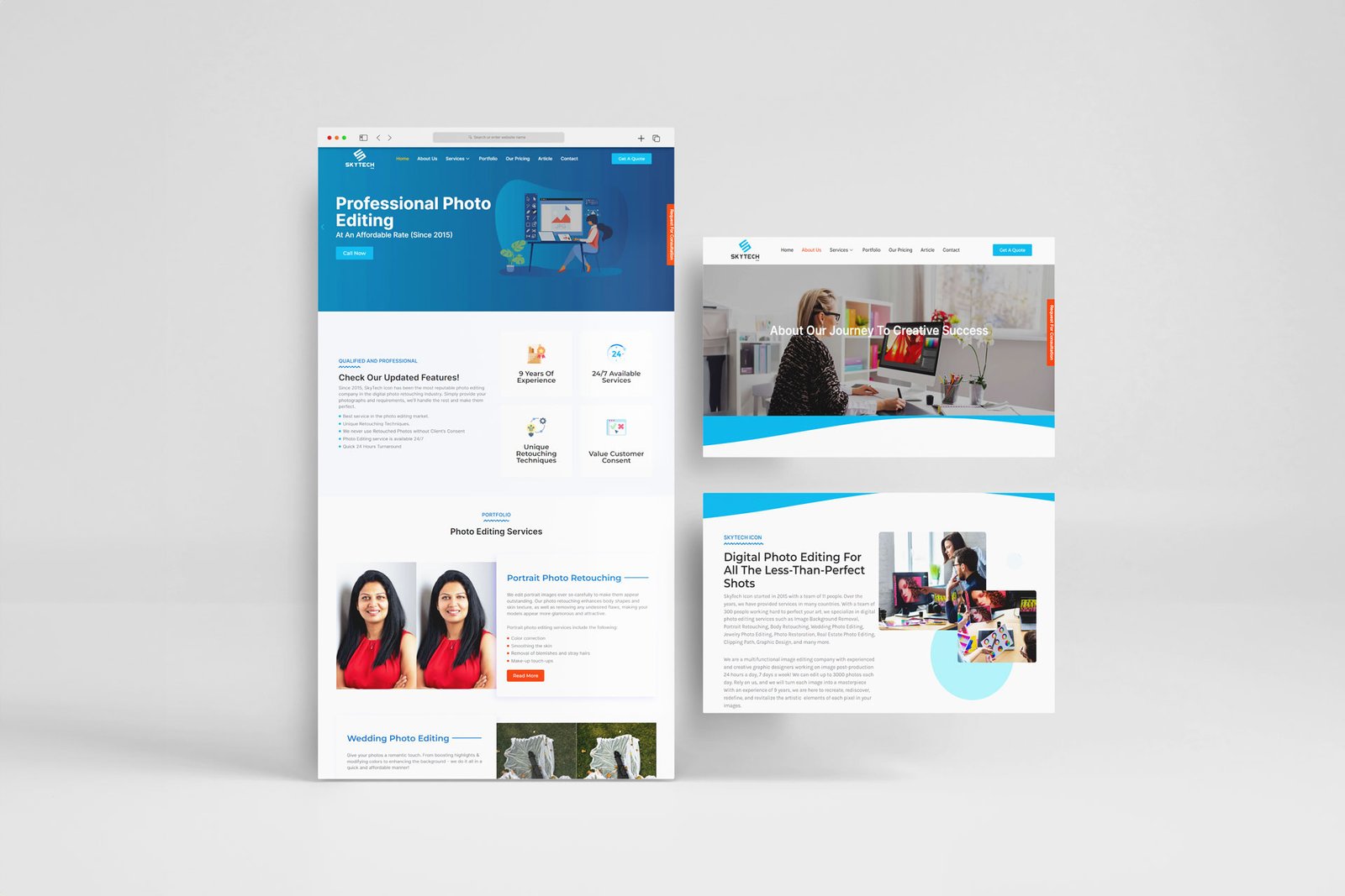SkyTech Icon web development mockup template