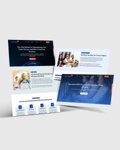 Website design for a company showcasing modern layout, sleek graphics, and user-friendly interface.