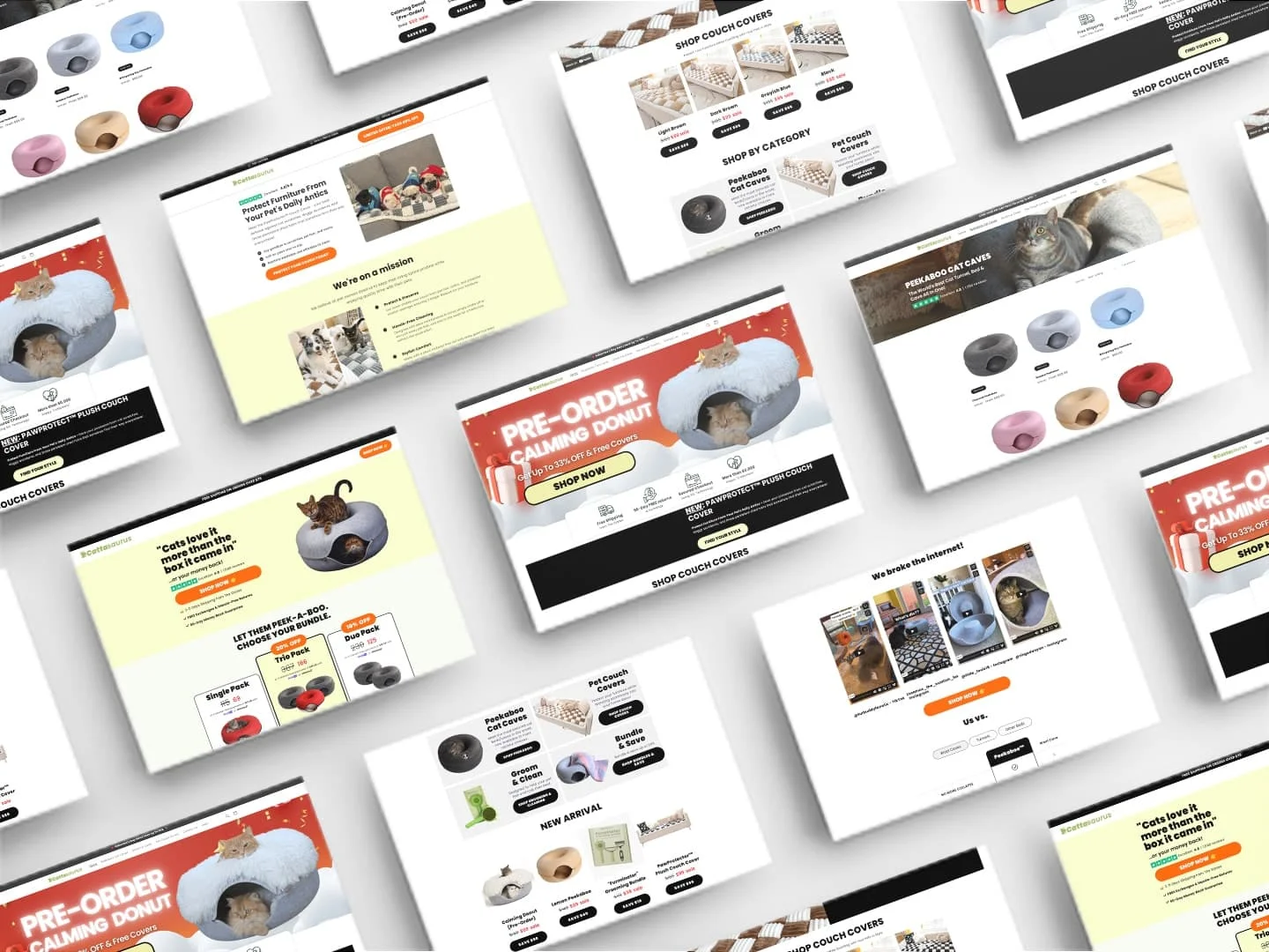 Cattasaurus web development mockup template