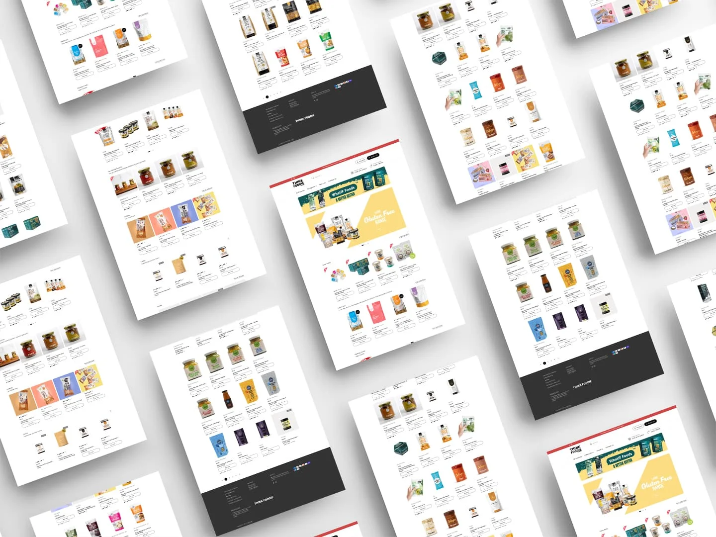 Think foodie website mockup 