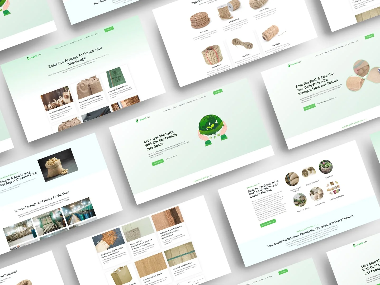 imperial jute website banner mockup 