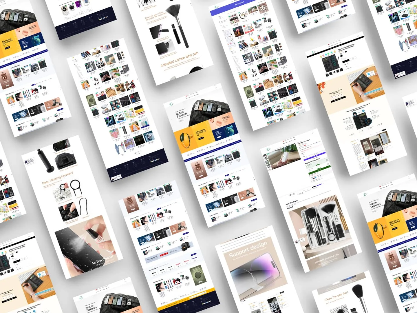 EcoHub Essentials web development mockup template