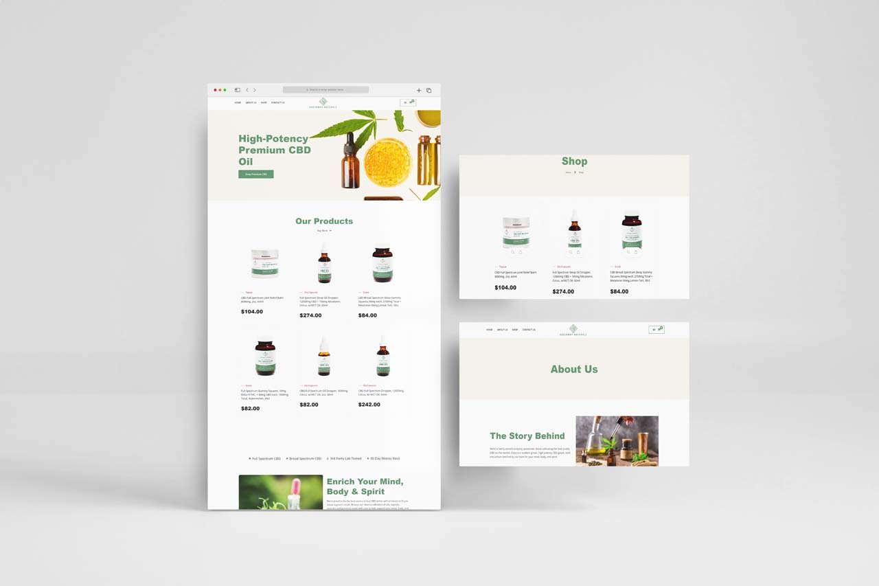 Greenway Naturals web development mockup template