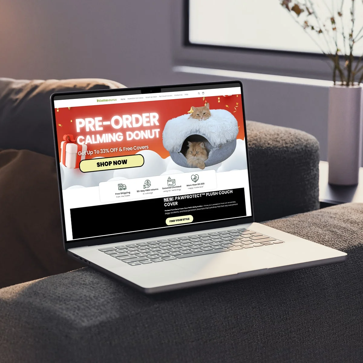 Cattasaurus web development mockup template