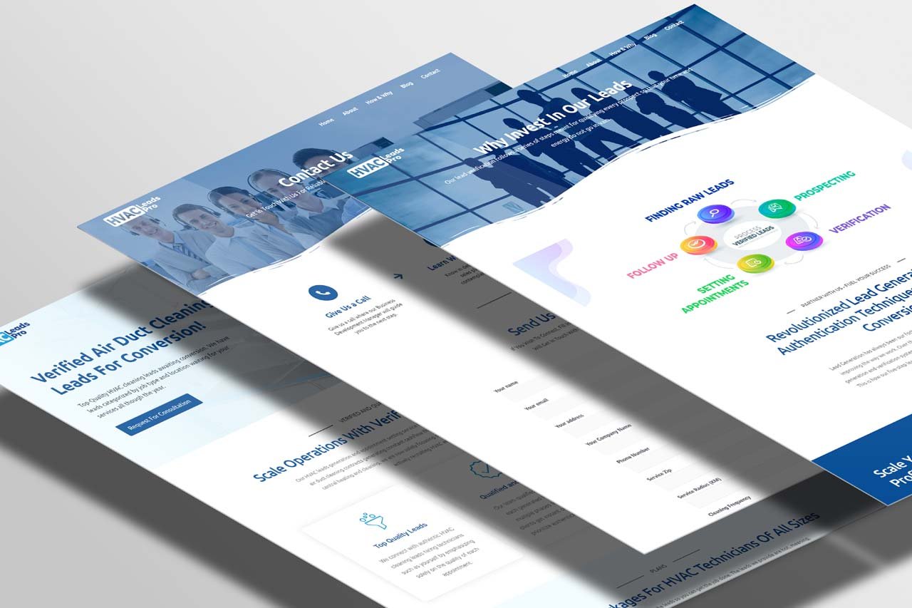 HVAC Leads Pro website mockup  