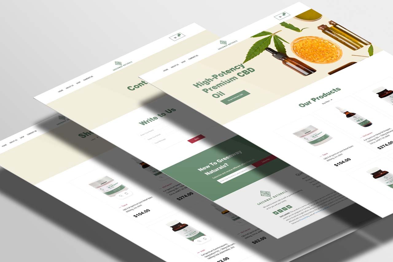 Greenway Naturals web development mockup template