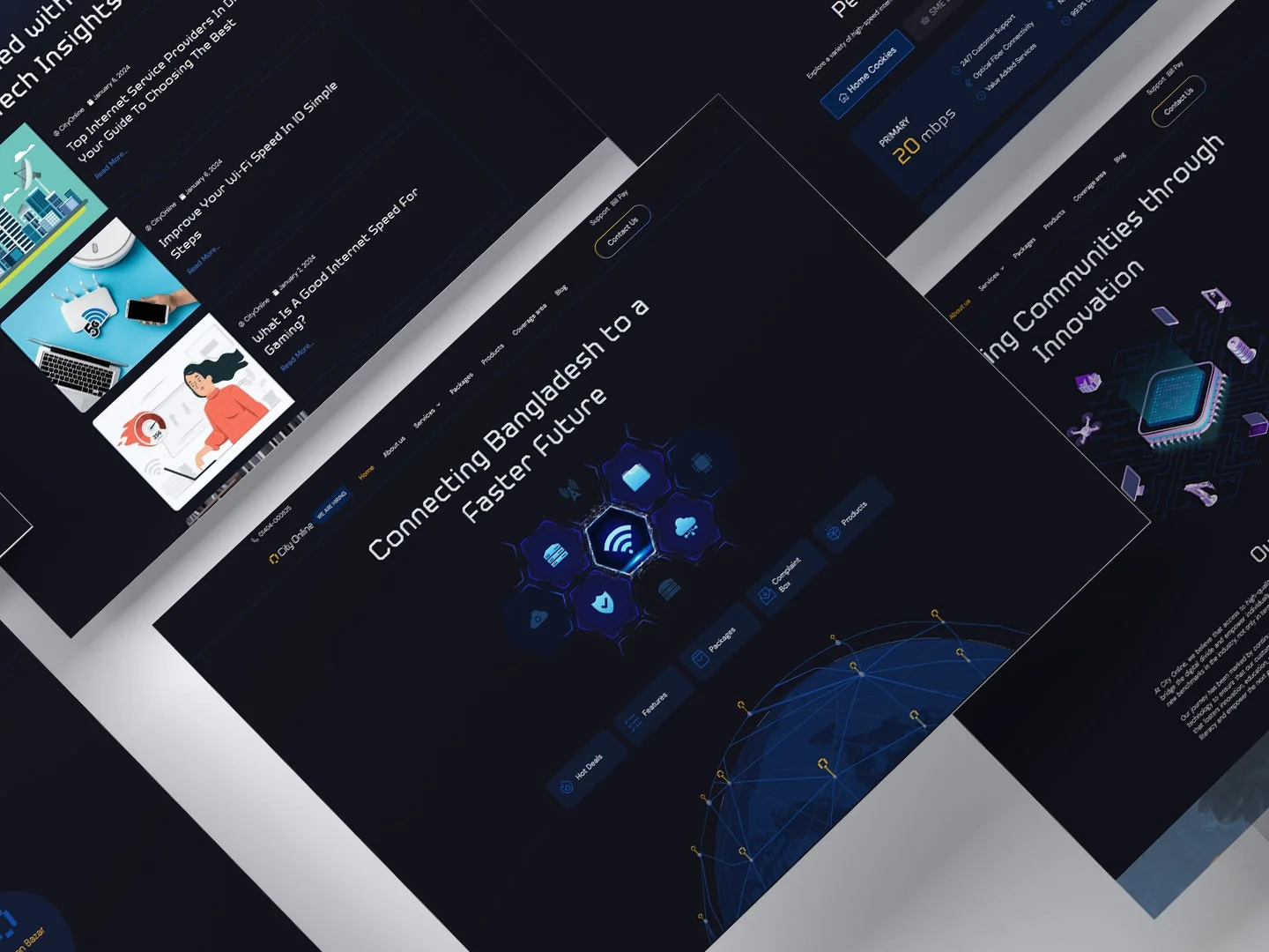 City Online Limited website mockup 