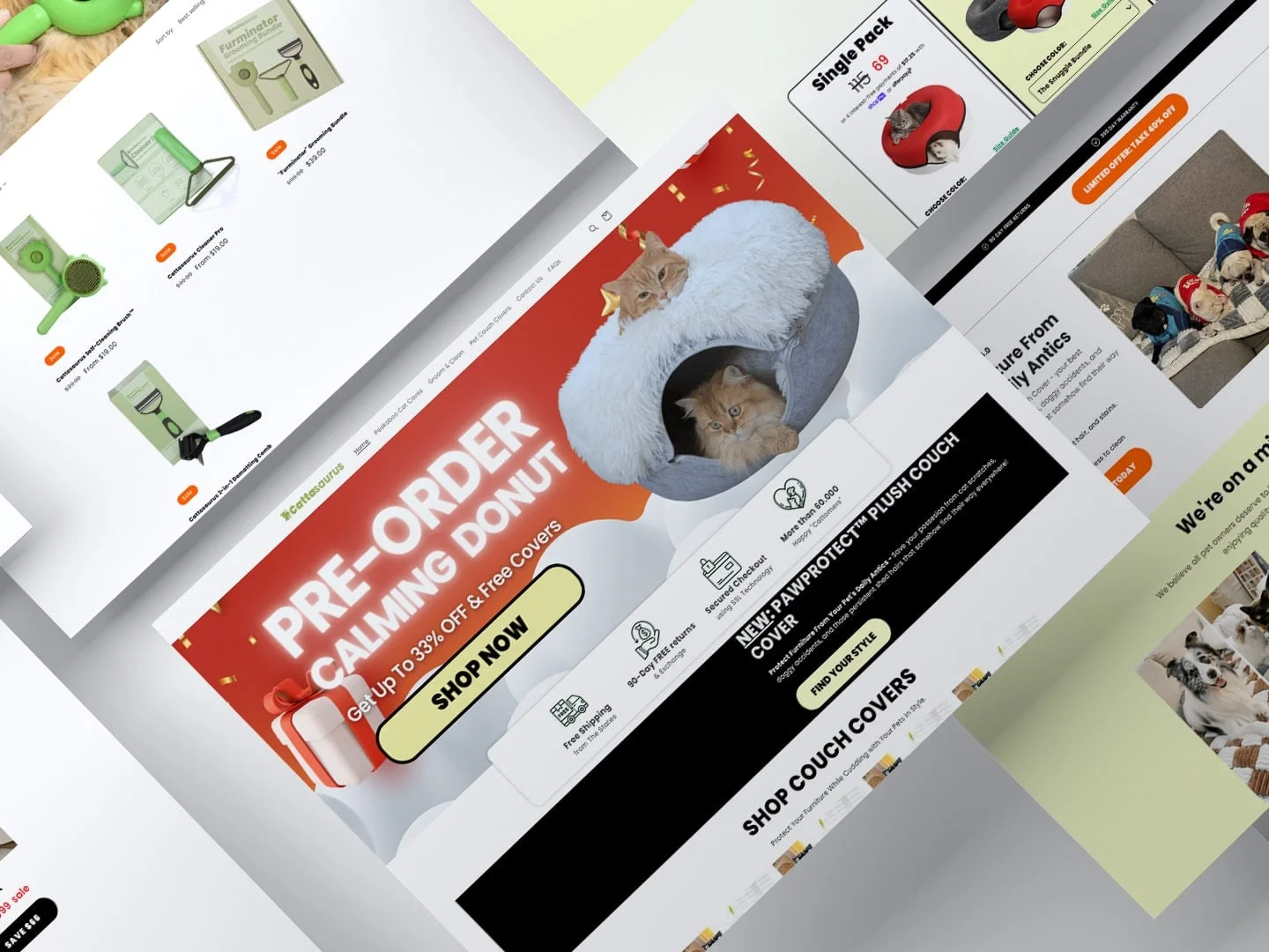 Cattasaurus web development mockup template