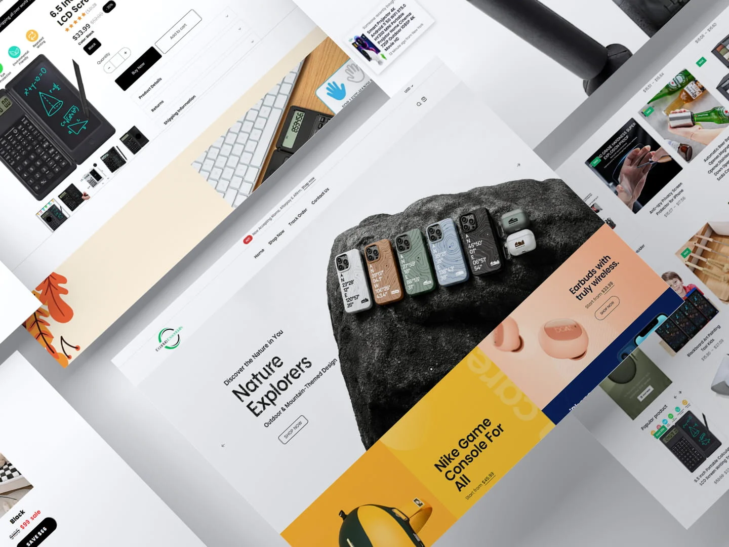 EcoHub Essentials web development mockup template