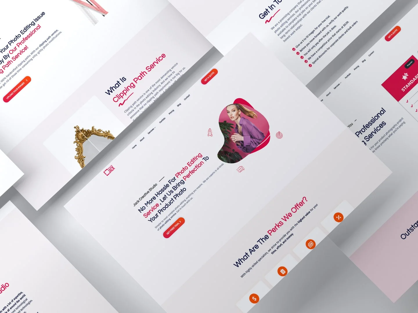 Jack Creative Studio website mockup 