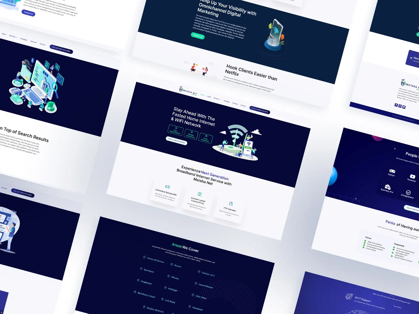 Maisha Net web development mockup template