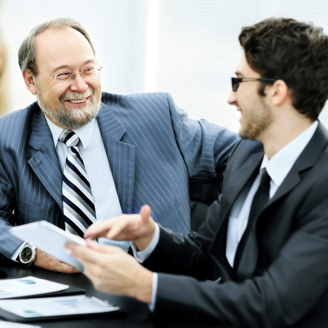 two men discuss on some topic